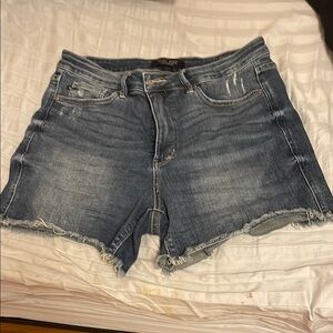 Judy Blue Shorts with Frayed Hem